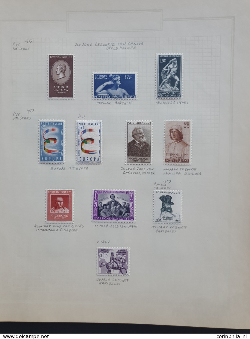 1920c/1966 collection Italy and Vatican mostly */** with better items in 2 folders and stockbook