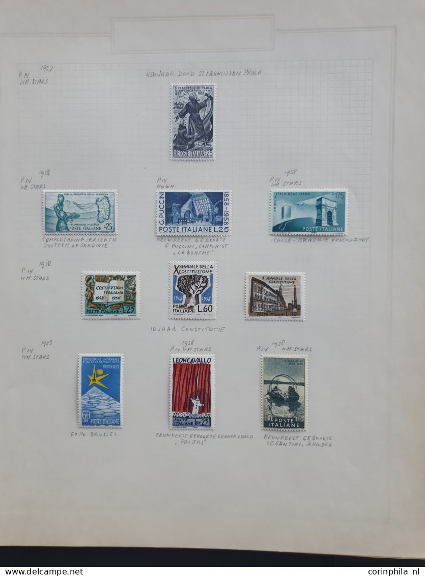 1920c/1966 collection Italy and Vatican mostly */** with better items in 2 folders and stockbook