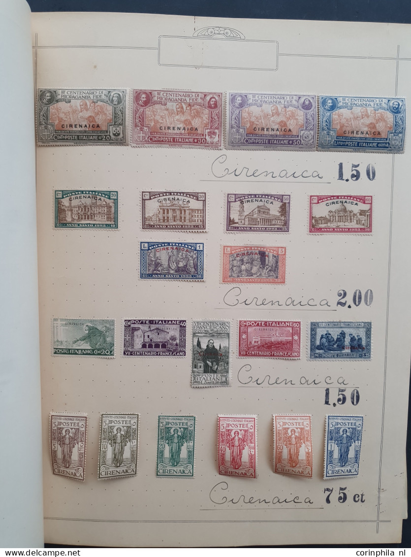 1900c. Onwards Collection Mostly * With Better Items E.g. Somalia, Cirenaica Etc. On Album Pages In Binder  - Other & Unclassified