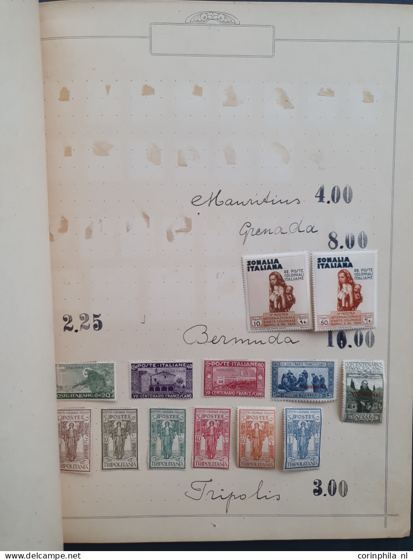 1900c. onwards collection mostly * with better items e.g. Somalia, Cirenaica etc. on album pages in binder 