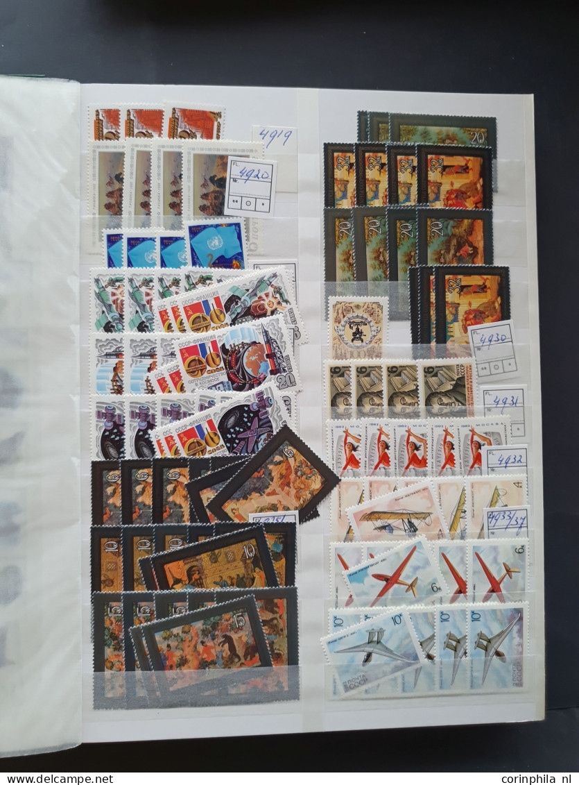 1935-1990 ca., enormous stock used and */** with better material, miniature sheets etc. in 17 stockbooks in large box.