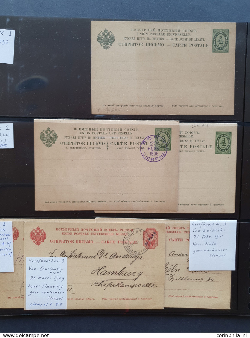 1863-1913, extensive specialized collection with better material, (overprint varieties), about 50 covers/postal stationa