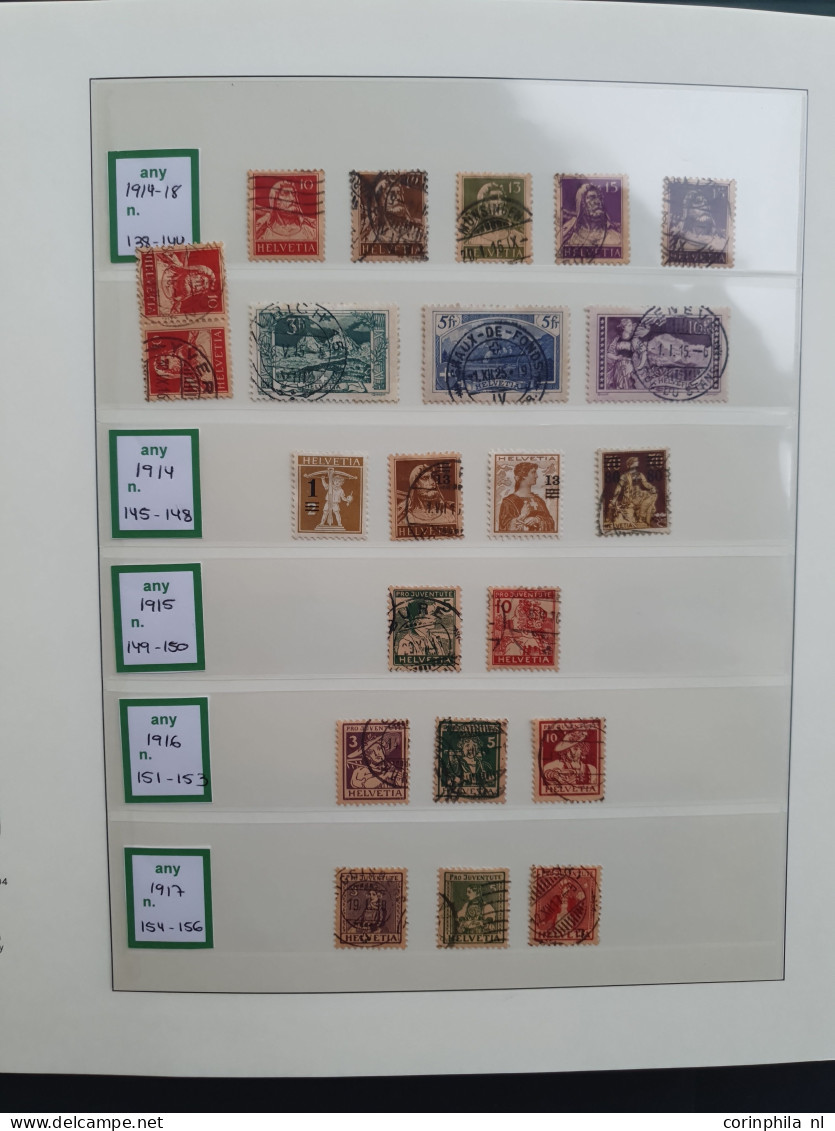 1854/1950 collection used and */** including better items e.g. Rayons (some forgeries), Strubli,  airmail and back of th