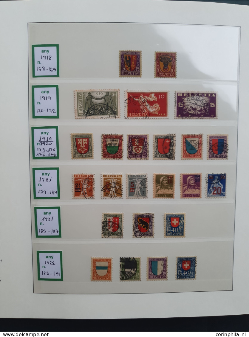 1854/1950 collection used and */** including better items e.g. Rayons (some forgeries), Strubli,  airmail and back of th