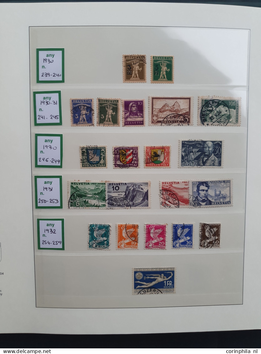 1854/1950 collection used and */** including better items e.g. Rayons (some forgeries), Strubli,  airmail and back of th