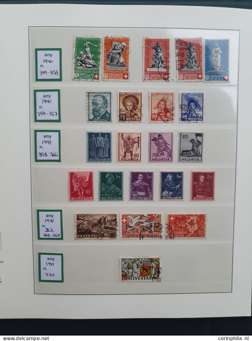 1854/1950 collection used and */** including better items e.g. Rayons (some forgeries), Strubli,  airmail and back of th