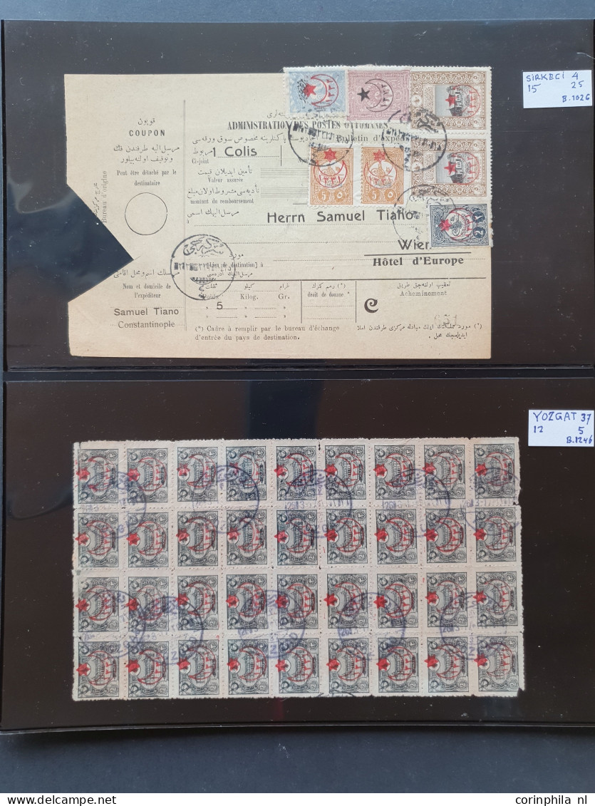 1915-1917, Star and Crescent overprint issue, extensive highly specialized collection used and */** with a.o. many bette