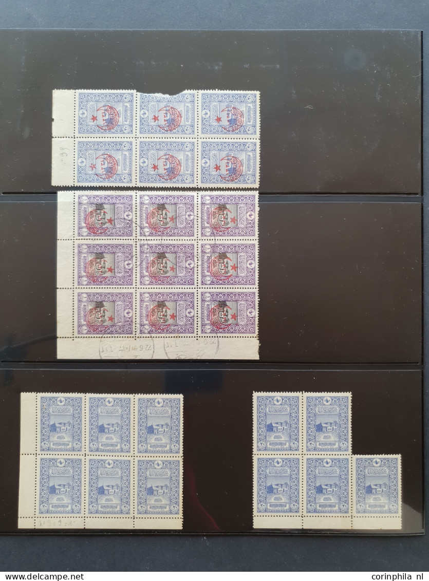 1915-1917, Star and Crescent overprint issue, extensive highly specialized collection used and */** with a.o. many bette