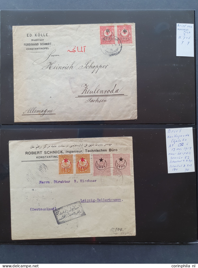 1915-1917, Star and Crescent overprint issue, extensive highly specialized collection used and */** with a.o. many bette