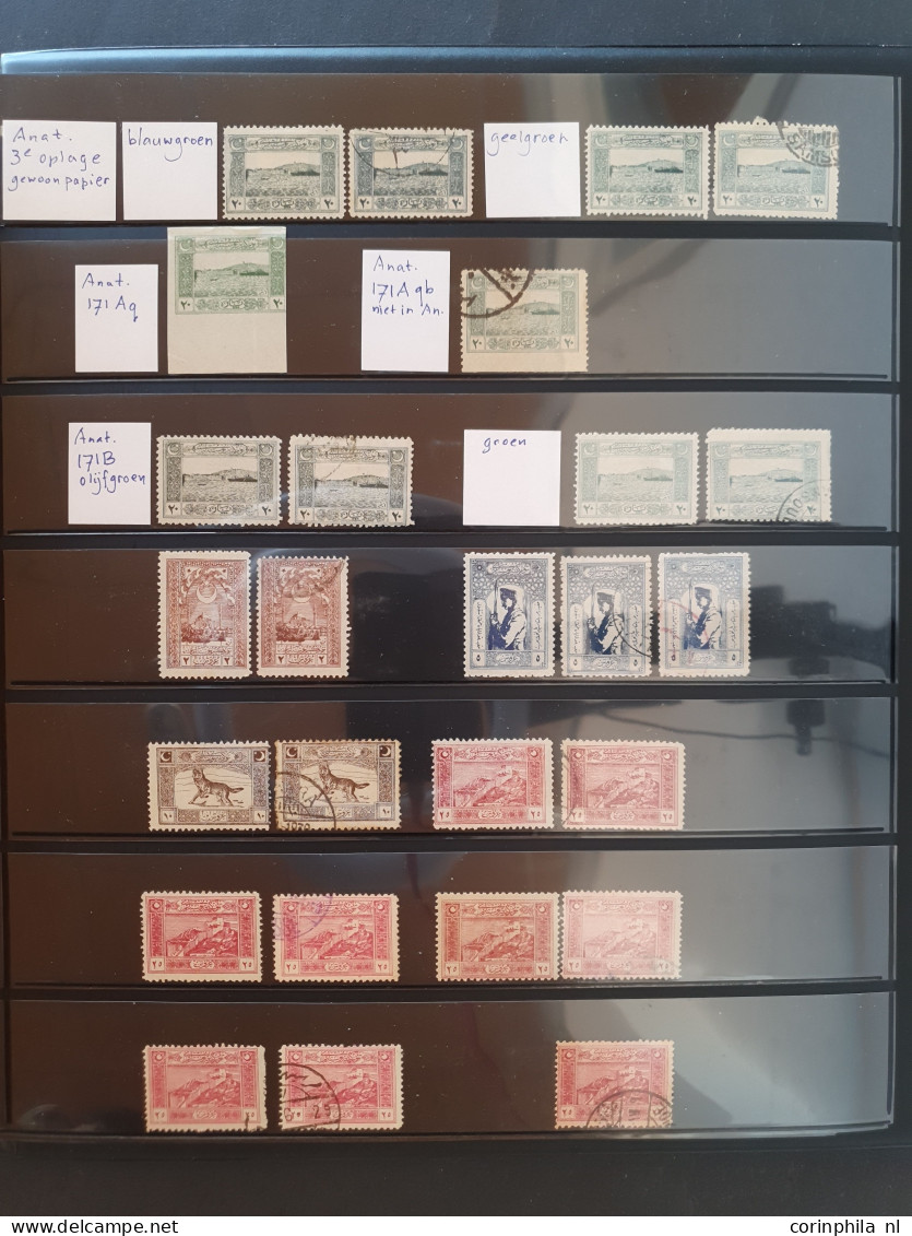 1920-1922, Ankara Issues, specialized collection used and */** with many better items, varieties, perforations, specimen