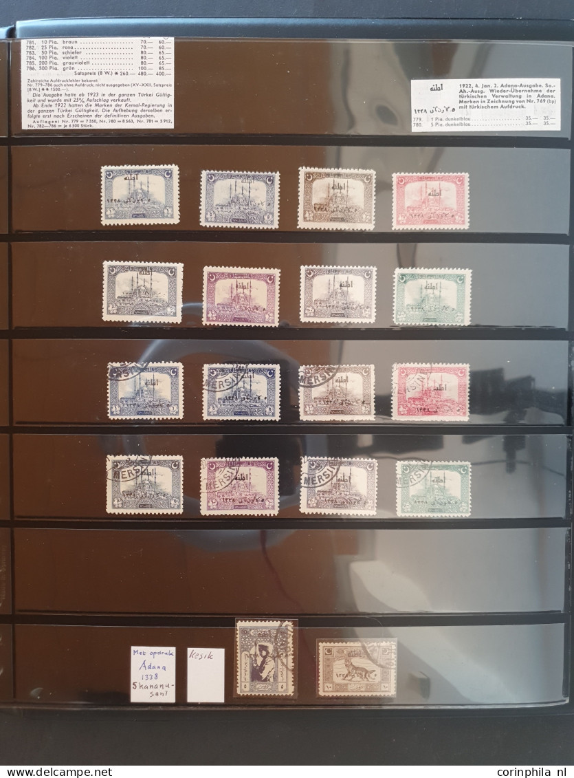 1920-1922, Ankara Issues, specialized collection used and */** with many better items, varieties, perforations, specimen