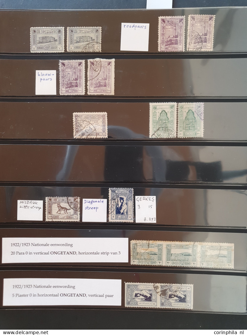 1920-1922, Ankara Issues, specialized collection used and */** with many better items, varieties, perforations, specimen