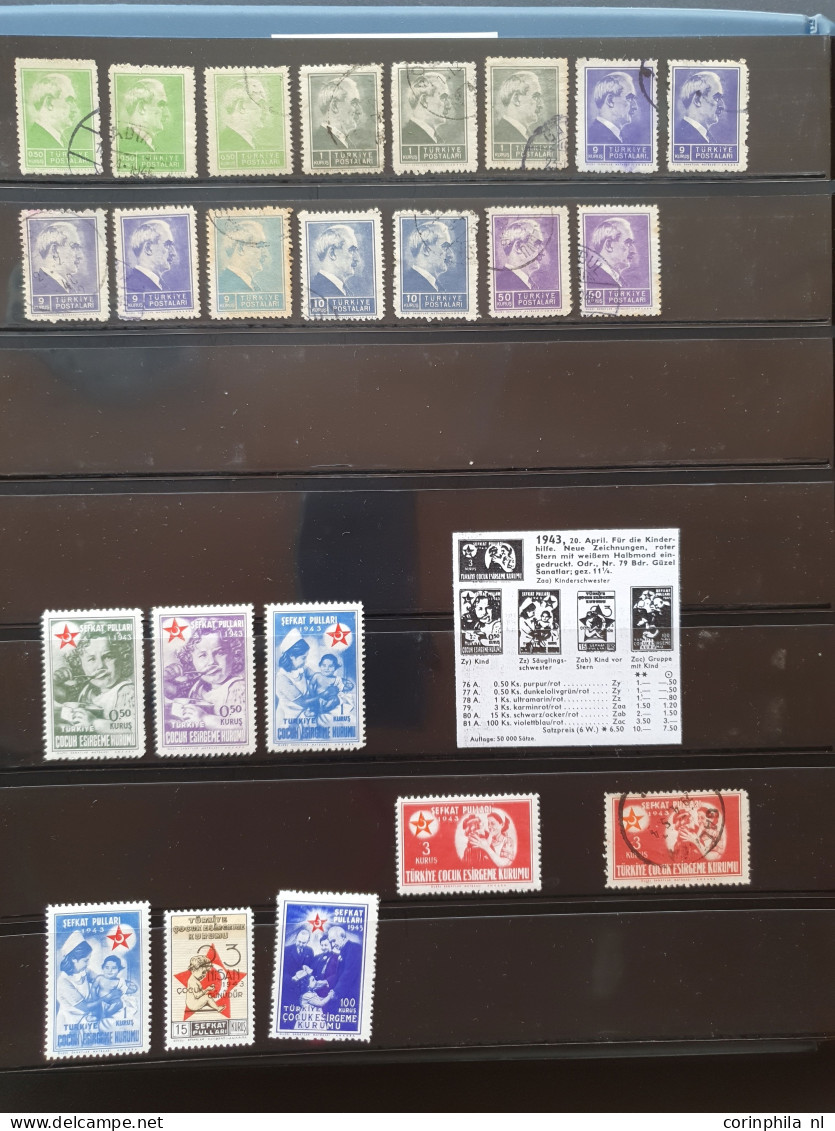 1913-1953, extensive specialized collection used and */** with many better items, perforations, varieties, specimen, can