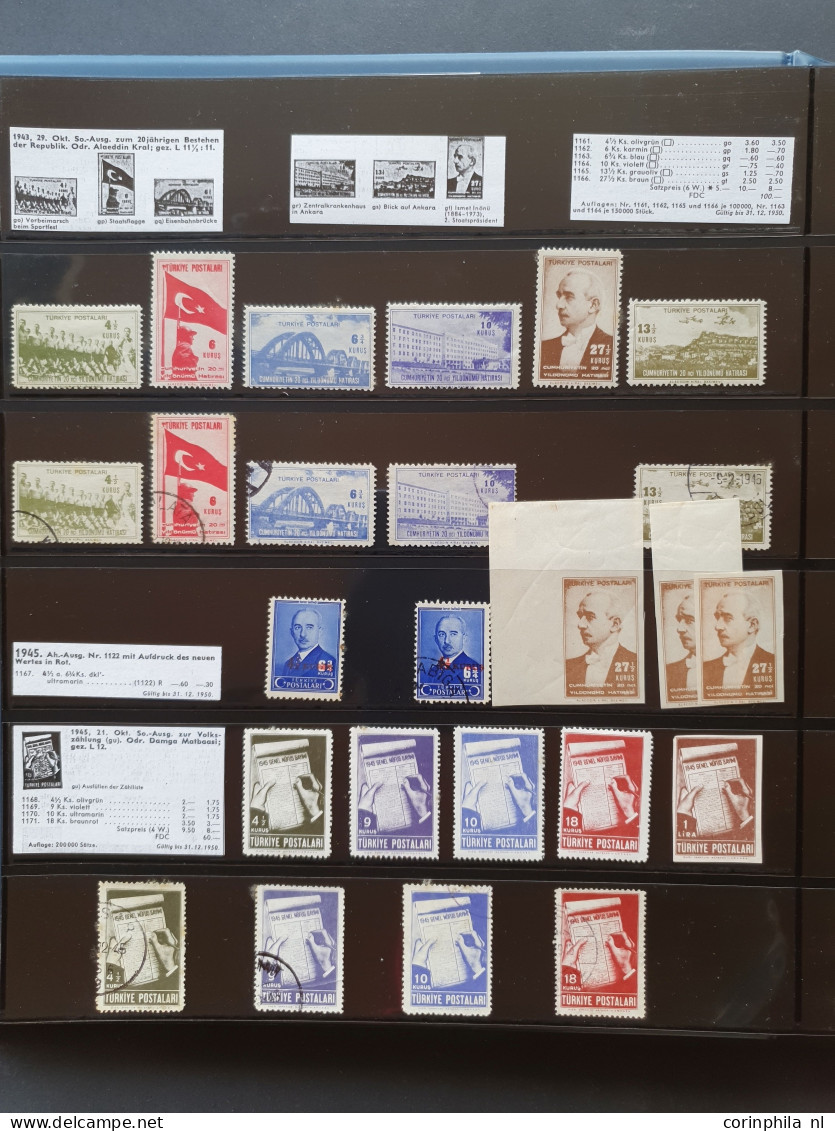 1913-1953, extensive specialized collection used and */** with many better items, perforations, varieties, specimen, can