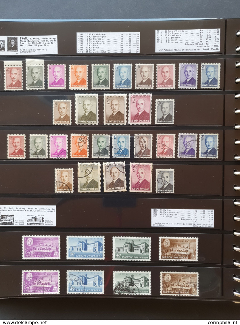 1913-1953, extensive specialized collection used and */** with many better items, perforations, varieties, specimen, can