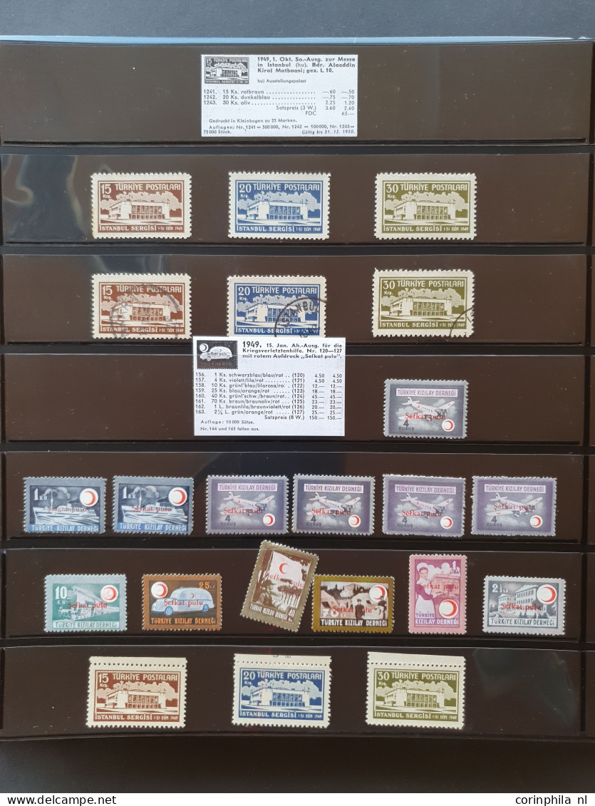 1913-1953, extensive specialized collection used and */** with many better items, perforations, varieties, specimen, can