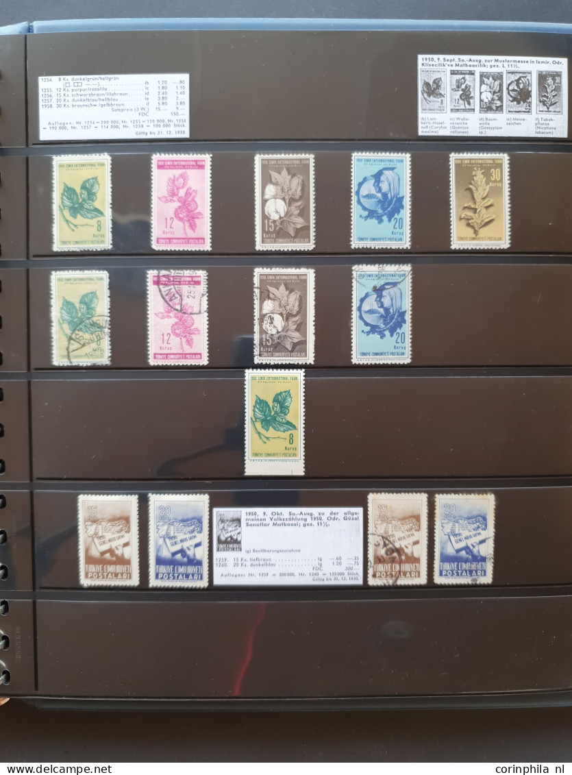 1913-1953, extensive specialized collection used and */** with many better items, perforations, varieties, specimen, can