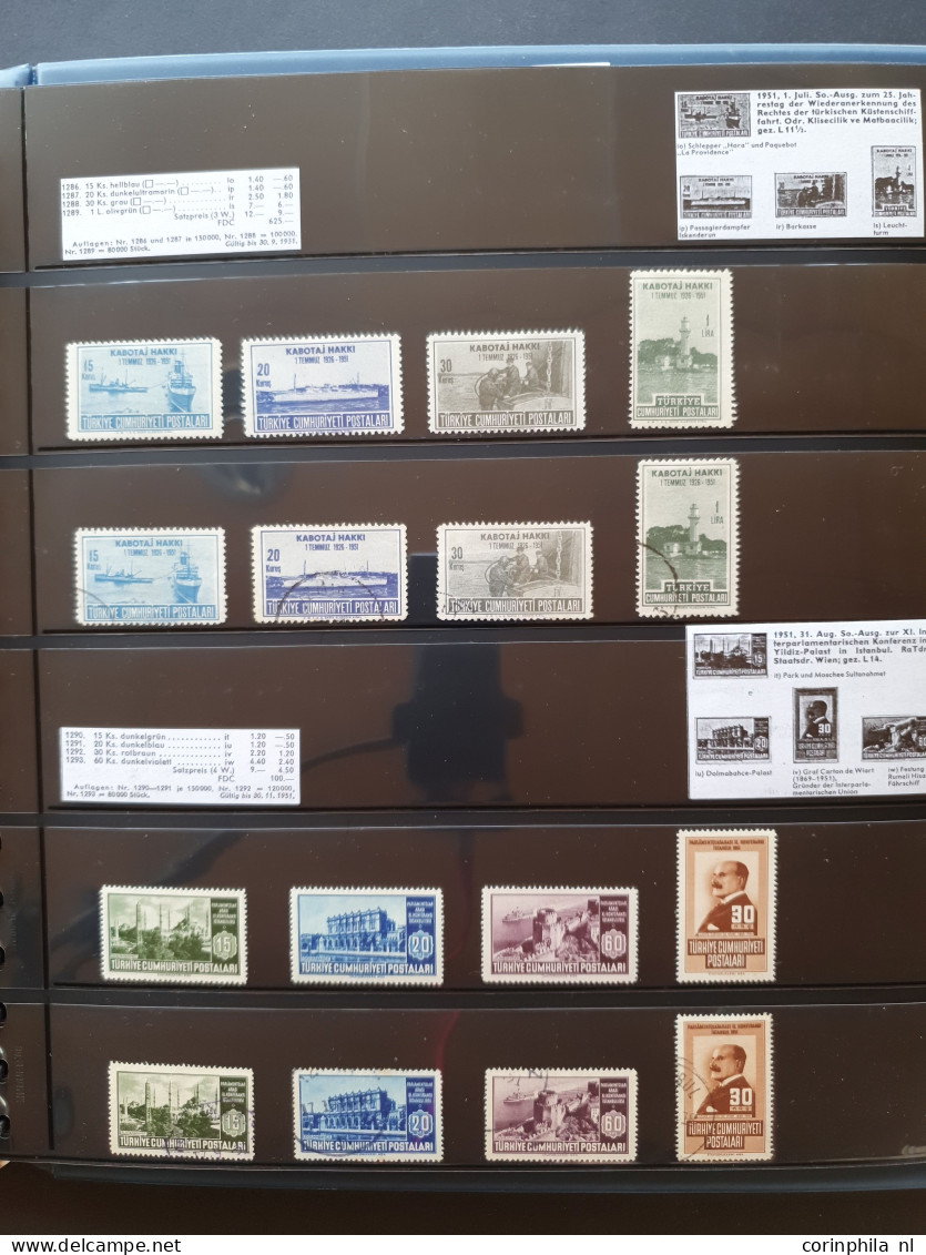 1913-1953, extensive specialized collection used and */** with many better items, perforations, varieties, specimen, can