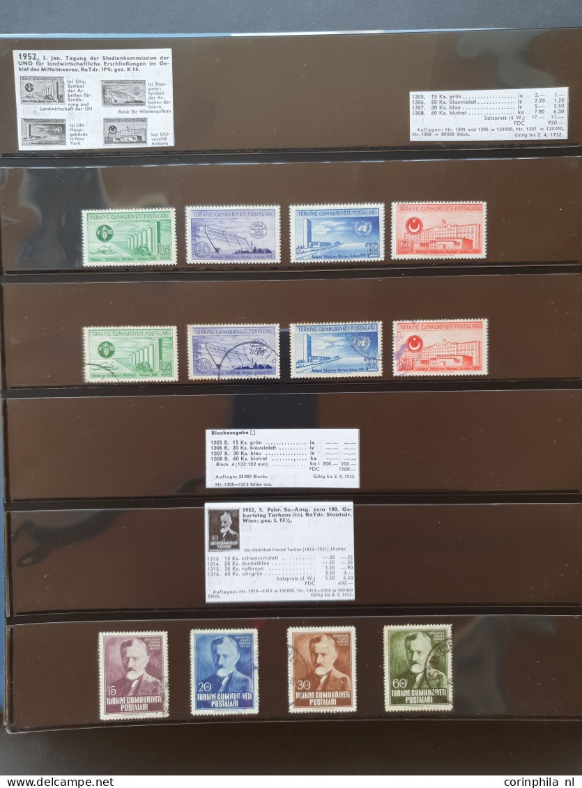 1913-1953, extensive specialized collection used and */** with many better items, perforations, varieties, specimen, can