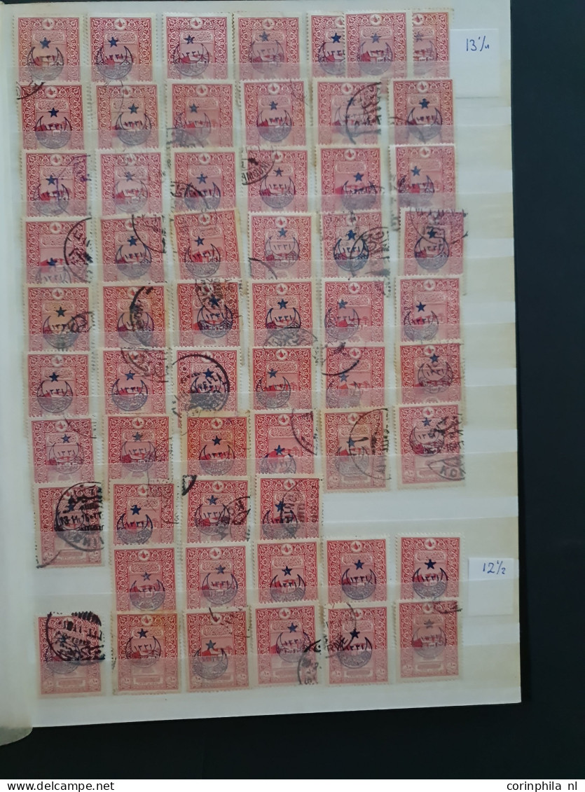 1865-1960, extensive specialized stock used and */** with better stamps and sets in 17 stockbooks in large box.