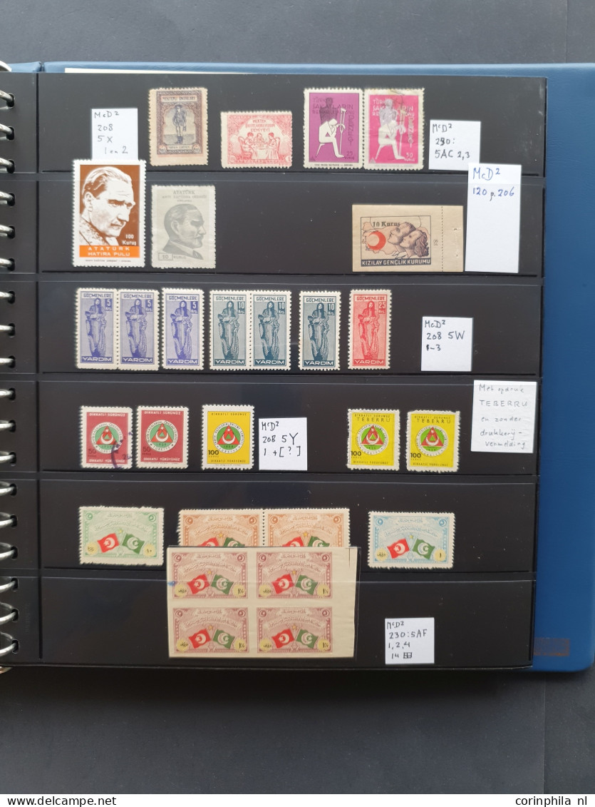 1870-1980 ca., , fiscals and poster stamps, extensive collection used and */** including documents in 8 ring binders and