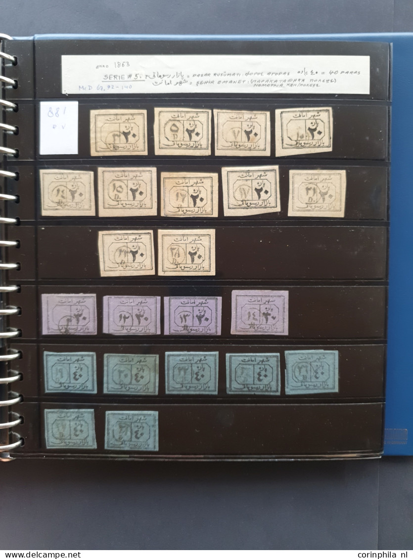 1870-1980 ca., , fiscals and poster stamps, extensive collection used and */** including documents in 8 ring binders and