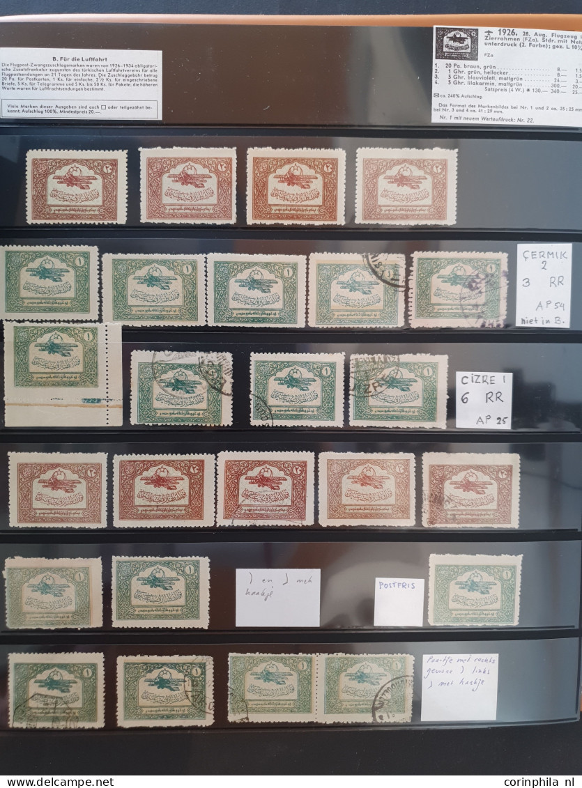 1911-1952 Postal Tax stamps, specialized collection used and */** with better stamps and sets, many varieties etc. in ri