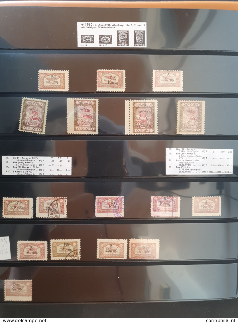 1911-1952 Postal Tax stamps, specialized collection used and */** with better stamps and sets, many varieties etc. in ri