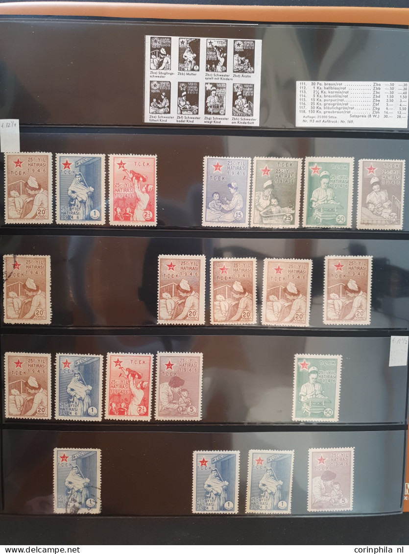 1911-1952 Postal Tax stamps, specialized collection used and */** with better stamps and sets, many varieties etc. in ri