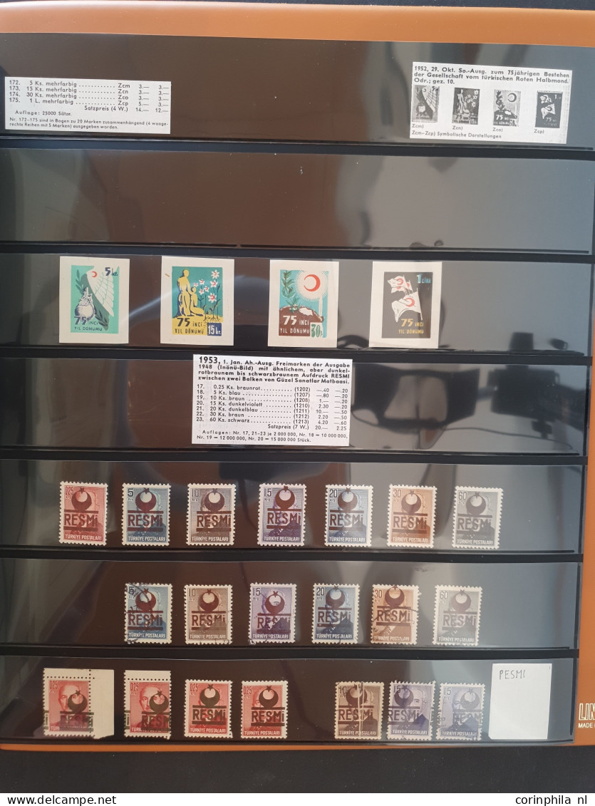 1911-1952 Postal Tax stamps, specialized collection used and */** with better stamps and sets, many varieties etc. in ri