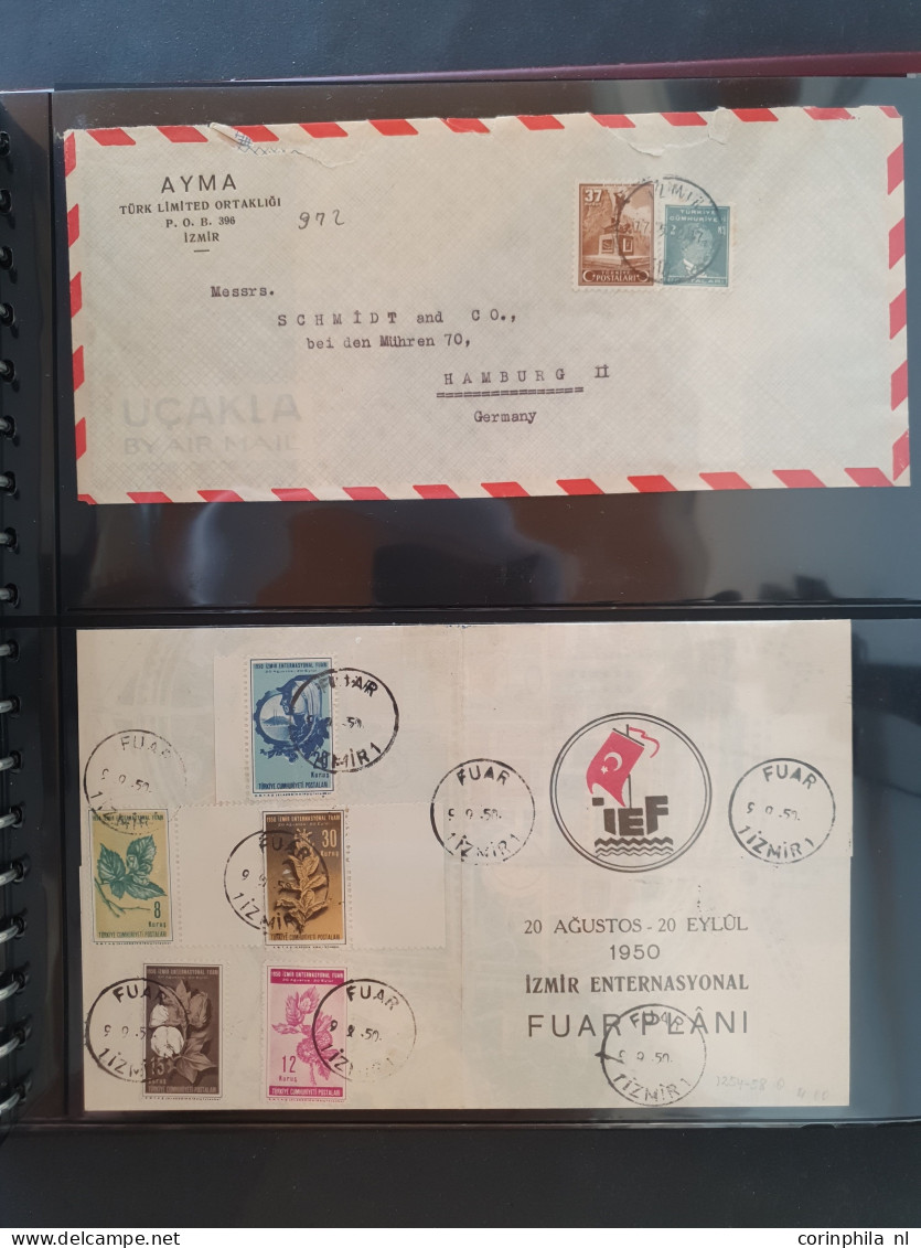 Cover 1880-1950 ca., collection of about 175 covers/postal stationery including some better items in ring binder