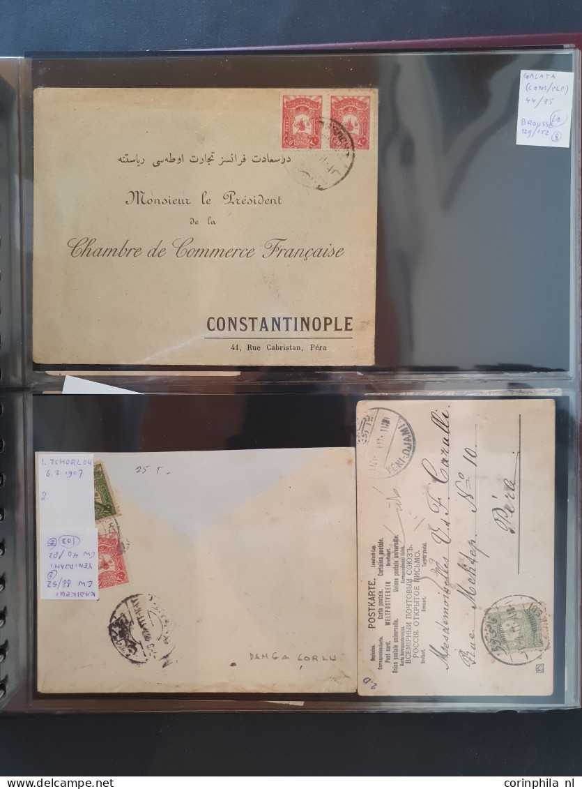 Cover 1880-1950 ca., collection of about 175 covers/postal stationery including some better items in ring binder