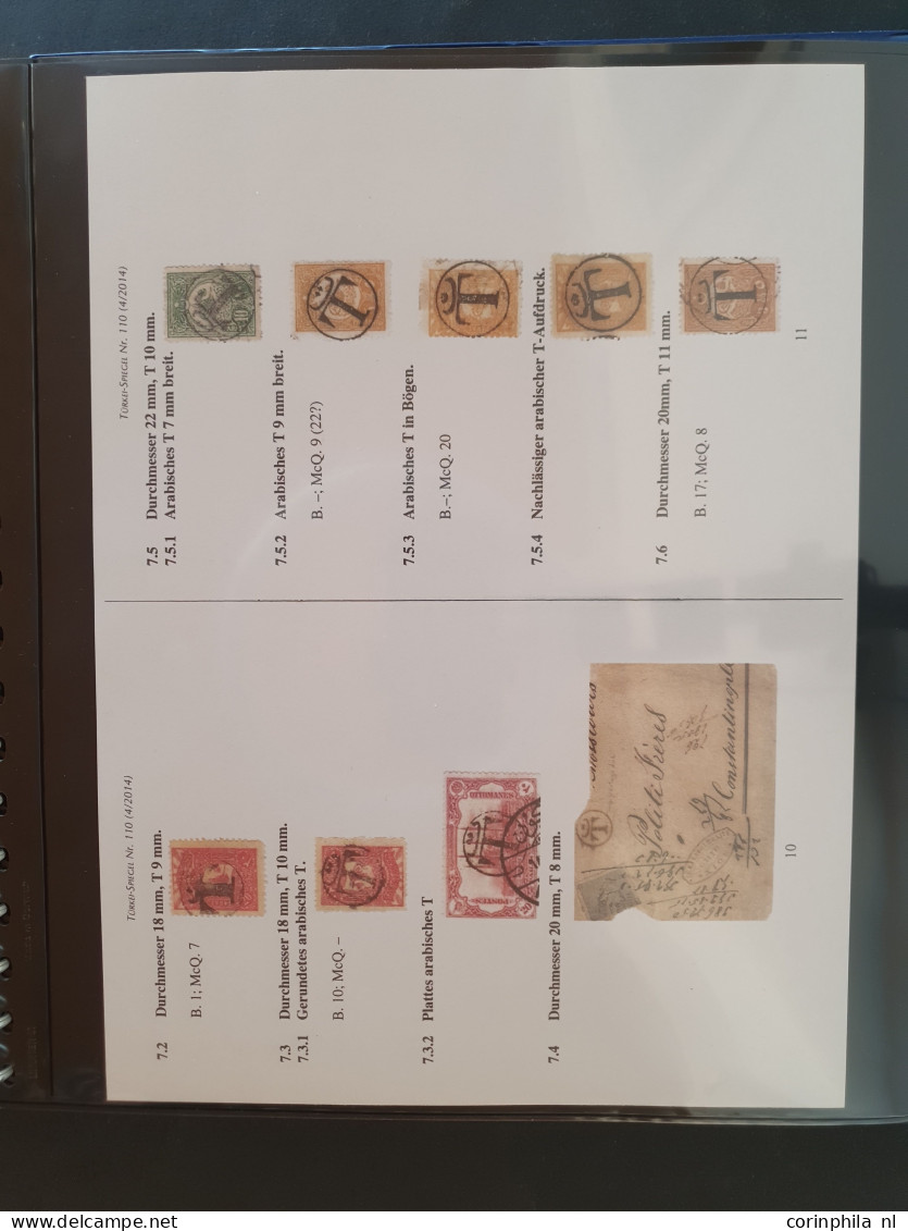 1906-1915 Ca., Postage Due, Collection "T" Overprints Including Some Covers/postal Stationery In Ring Binder - Other & Unclassified