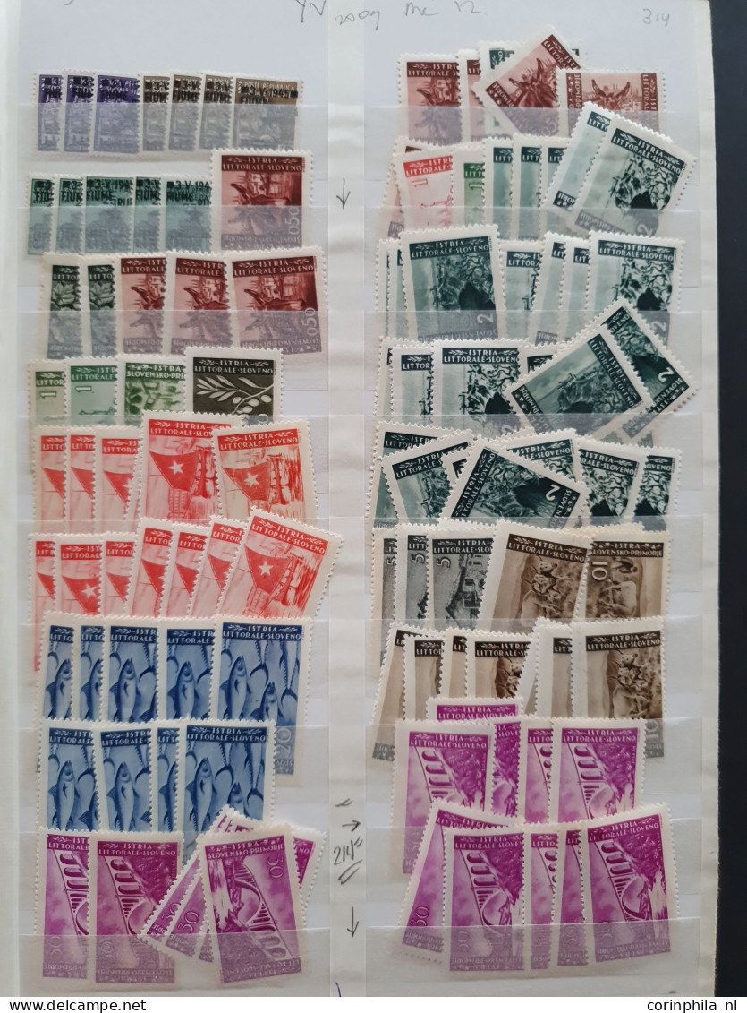 1945/2000 stock mostly used including better sets, miniature sheets, back of the book in 5 stockbooks in box