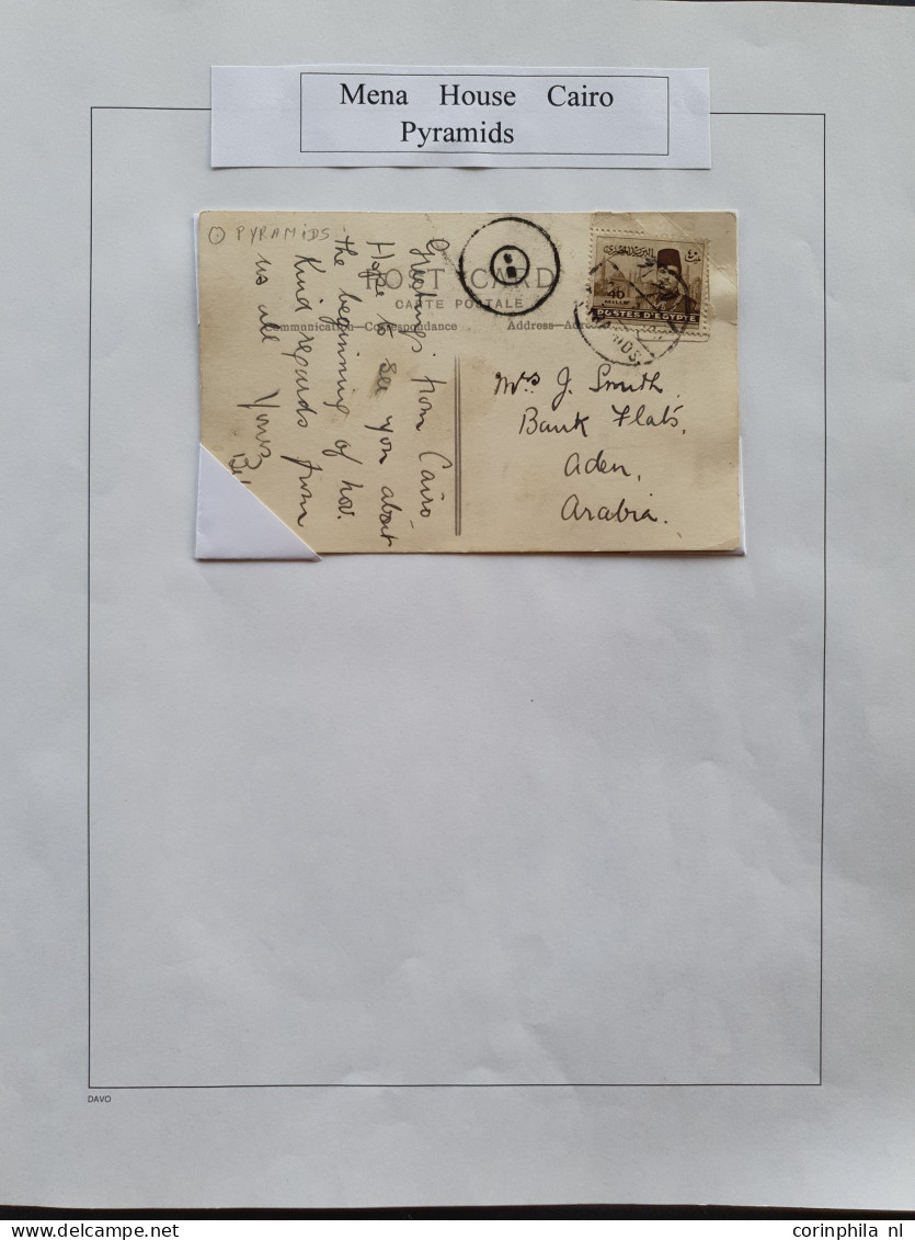 Cover 1900c. onwards, good collection postal history Hotel post offices etc. (143 covers and postcards) with Mena House,