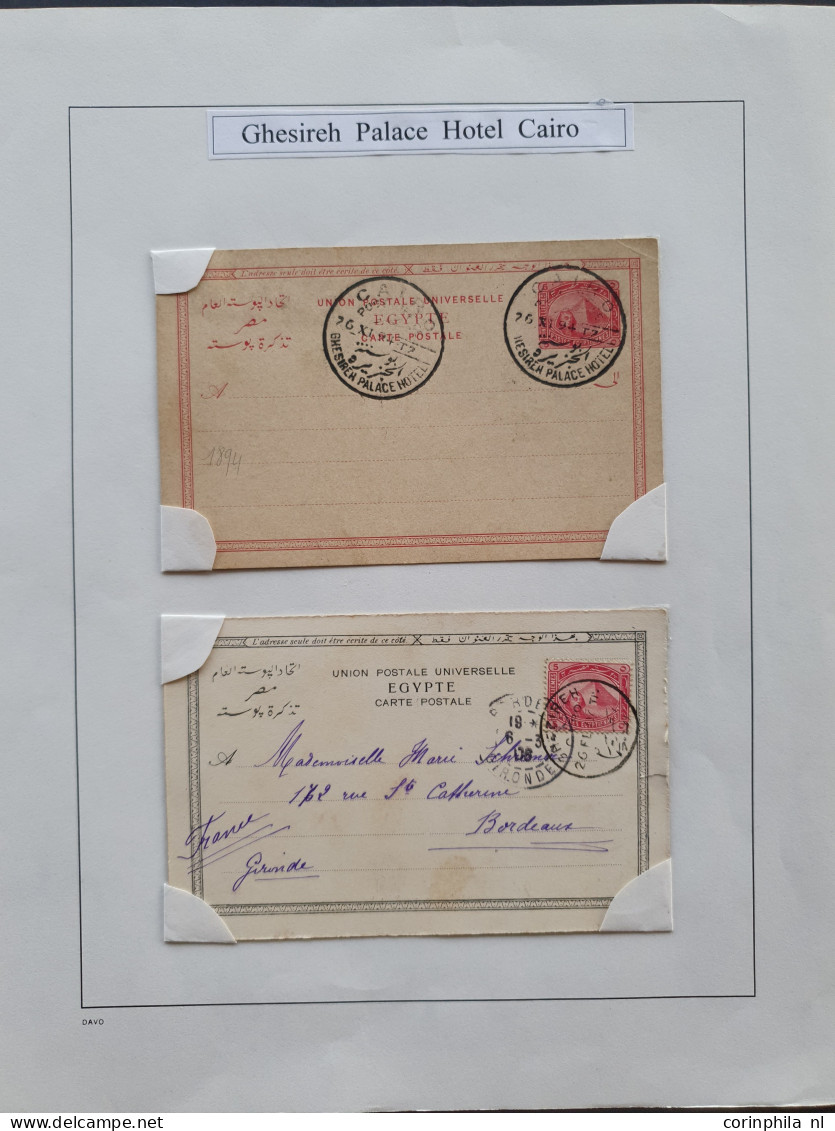 Cover 1900c. onwards, good collection postal history Hotel post offices etc. (143 covers and postcards) with Mena House,