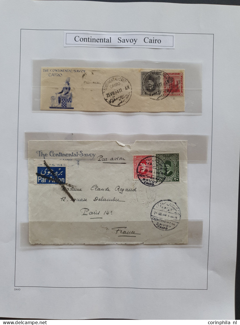 Cover 1900c. onwards, good collection postal history Hotel post offices etc. (143 covers and postcards) with Mena House,