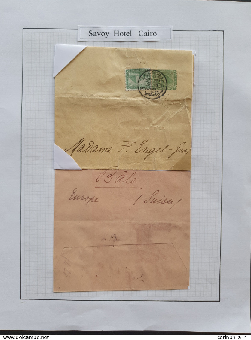 Cover 1900c. onwards, good collection postal history Hotel post offices etc. (143 covers and postcards) with Mena House,