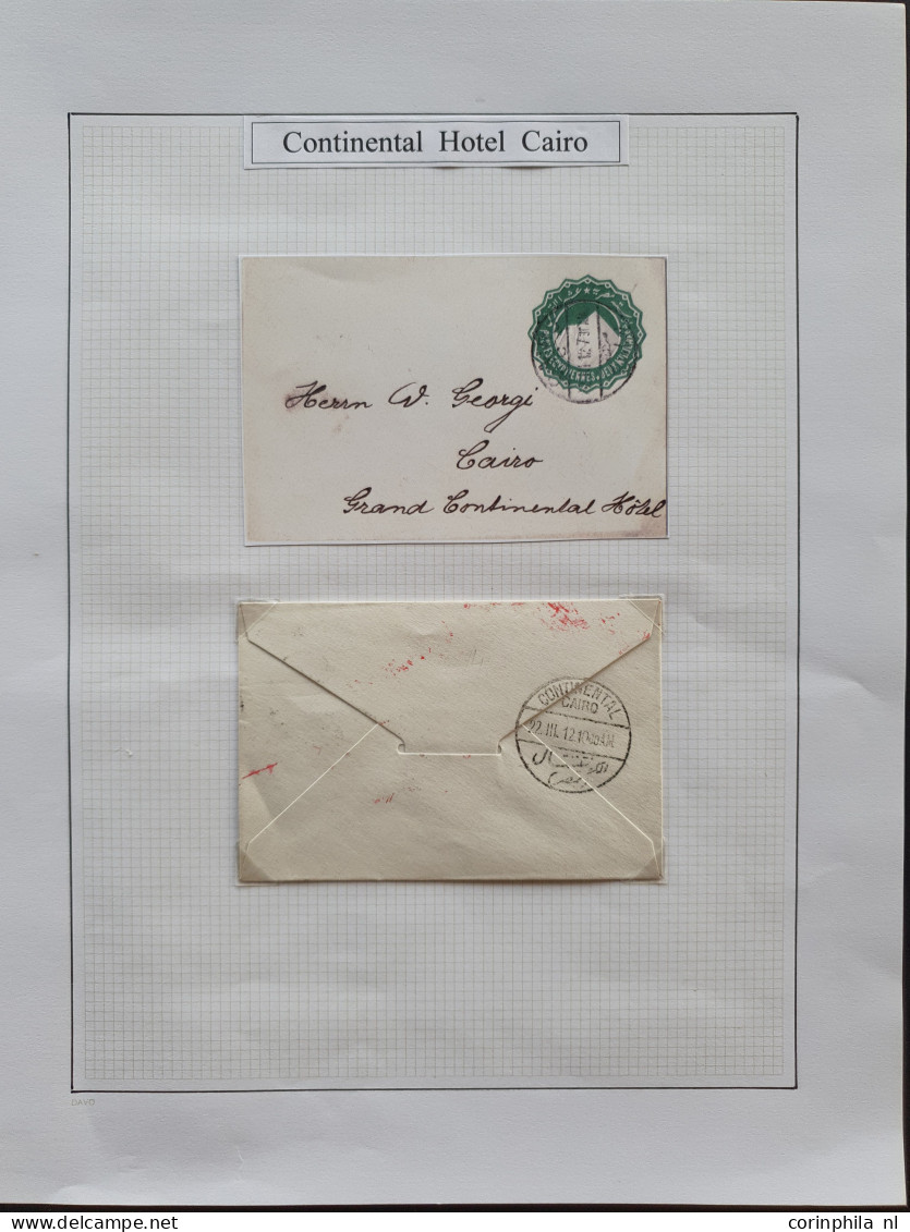 Cover 1900c. onwards, good collection postal history Hotel post offices etc. (143 covers and postcards) with Mena House,