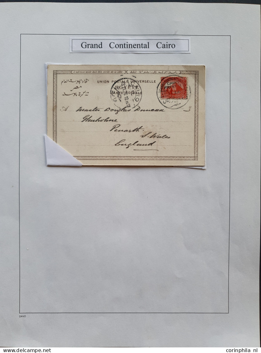 Cover 1900c. onwards, good collection postal history Hotel post offices etc. (143 covers and postcards) with Mena House,