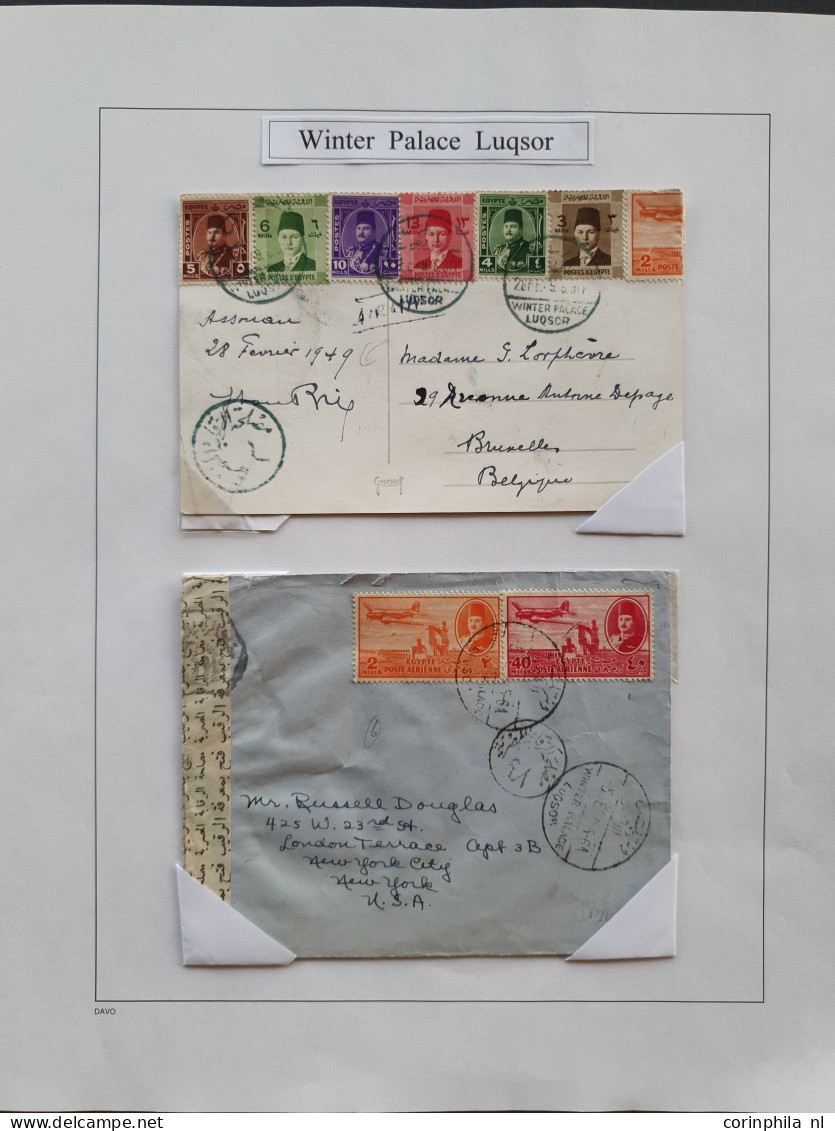 Cover 1900c. onwards, good collection postal history Hotel post offices etc. (143 covers and postcards) with Mena House,