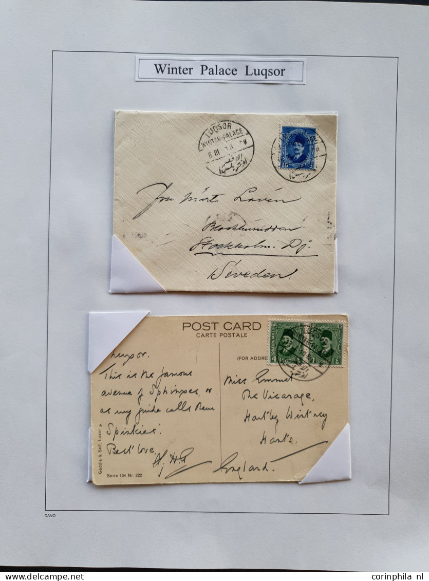 Cover 1900c. onwards, good collection postal history Hotel post offices etc. (143 covers and postcards) with Mena House,