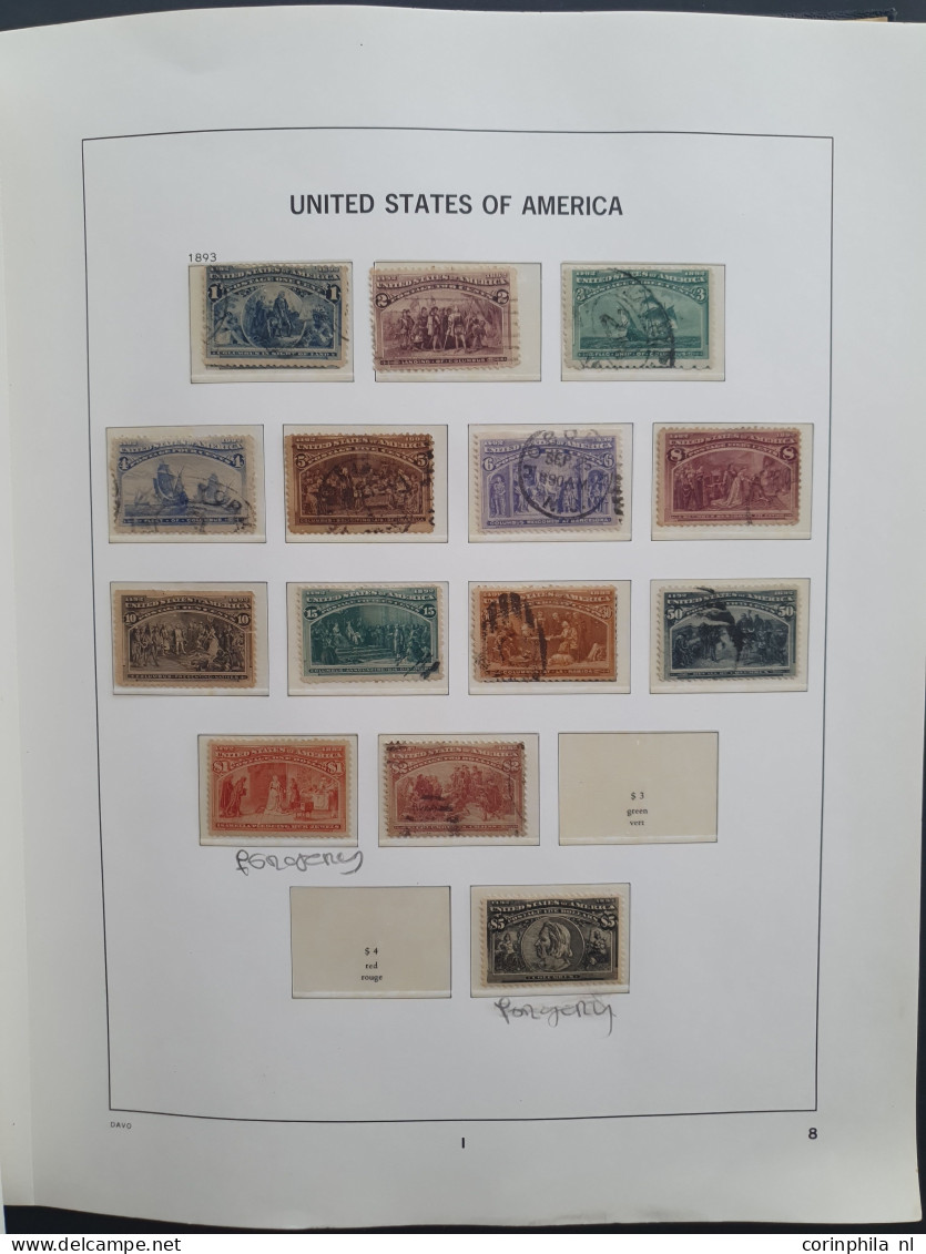 1847/19445 collection mostly used with better classics (in mixed quality and some forgeries), Columbian Exposition, Tran