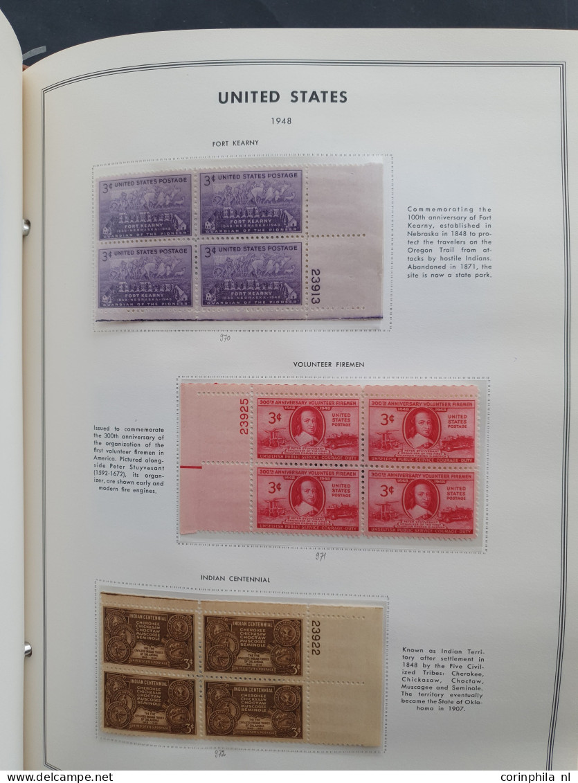 1919-1980, collection larger units mainly ** including plate blocks in 2 Harris albums