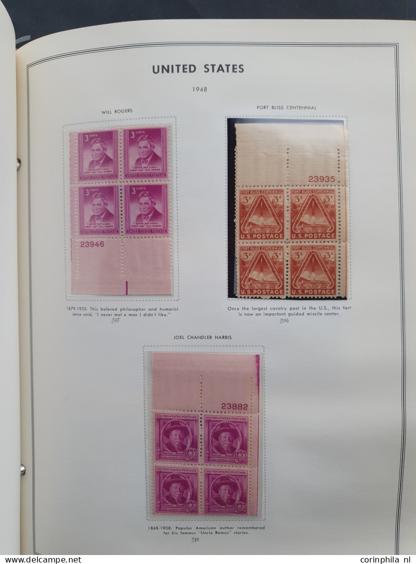 1919-1980, collection larger units mainly ** including plate blocks in 2 Harris albums