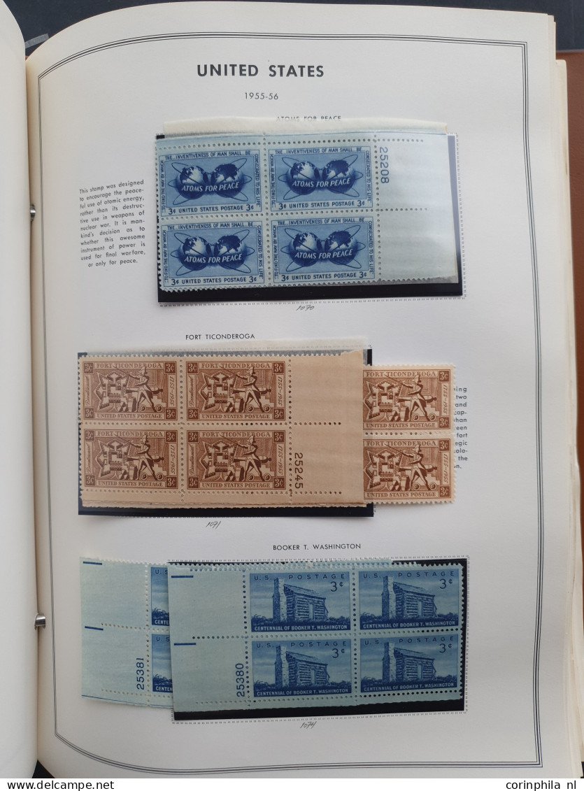 1919-1980, collection larger units mainly ** including plate blocks in 2 Harris albums