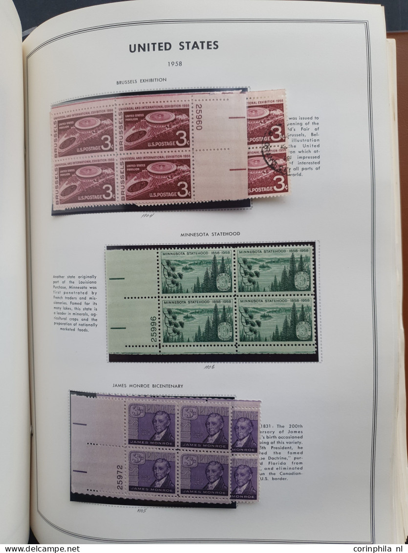 1919-1980, collection larger units mainly ** including plate blocks in 2 Harris albums