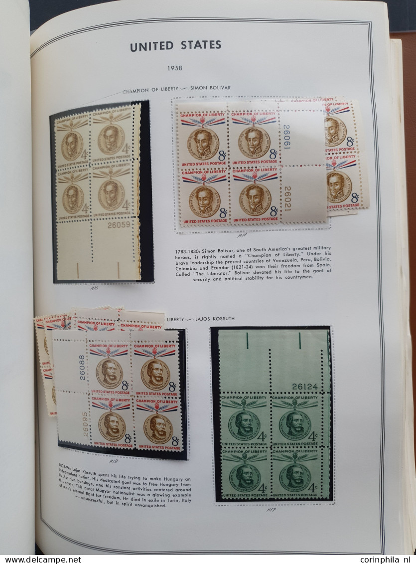 1919-1980, collection larger units mainly ** including plate blocks in 2 Harris albums