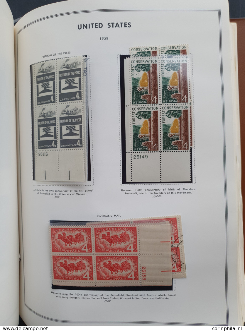 1919-1980, collection larger units mainly ** including plate blocks in 2 Harris albums