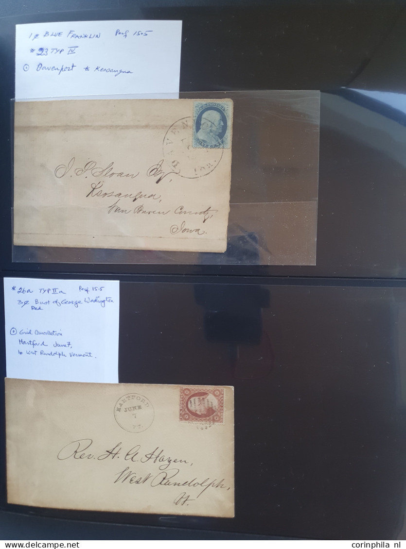 Cover 1850-1920 Ca. About 140 Covers/postal Stationery Including Stampless In Ring Binder - Other & Unclassified